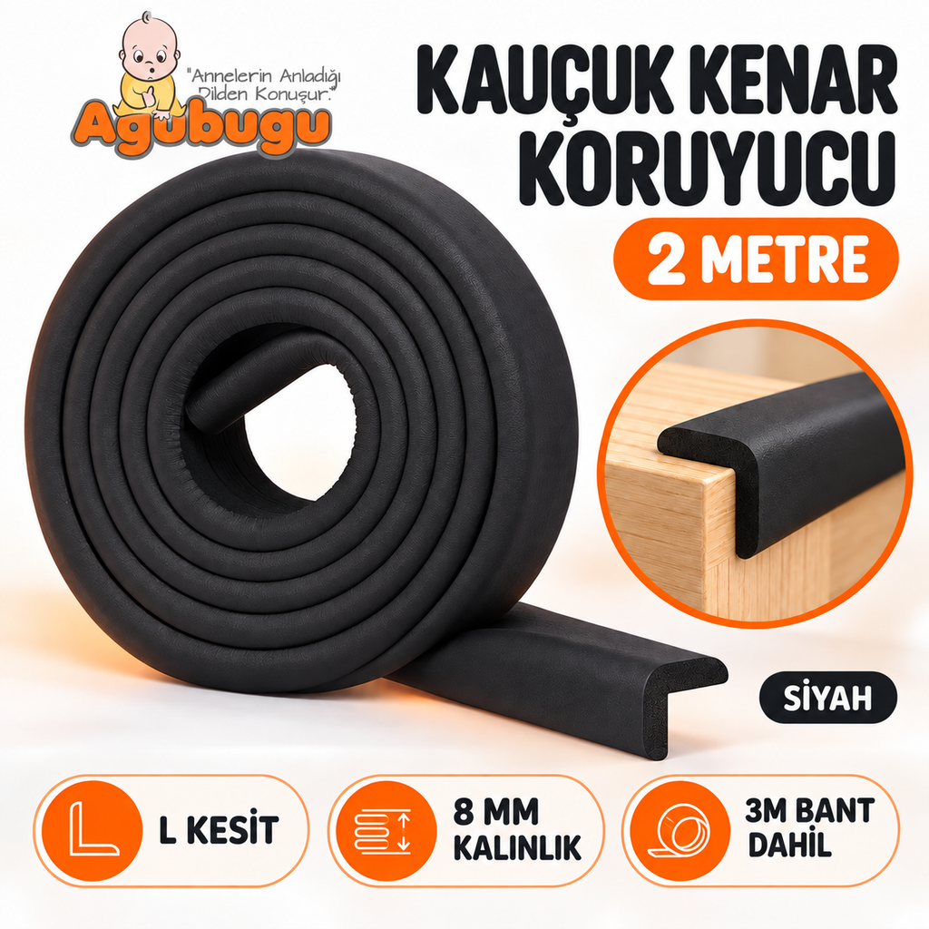 Kauçuk Kenar Koruyucu 2 Metre